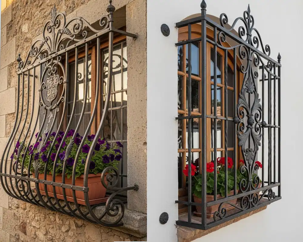 Fransız Cam Ferforje Korkuluk Modeli